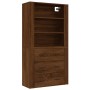 Tall oak brown plywood sideboard by vidaXL, Sideboards - Ref: Foro24-3185398, Price: 144,99 €, Discount: %