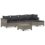 6-piece garden furniture set and gray synthetic rattan cushions by vidaXL, Garden sets - Ref: Foro24-3187271, Price: 377,52 €...