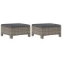 Set de muebles de jardín 6 pzas y cojines ratán sintético gris de vidaXL, Conjuntos de jardín - Ref: Foro24-3187271, Precio: ...