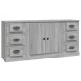 Aparadores 3 piezas madera contrachapada gris Sonoma de vidaXL, Aparadores - Ref: Foro24-3185237, Precio: 218,60 €, Descuento: %