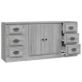 Aparadores 3 piezas madera contrachapada gris Sonoma de vidaXL, Aparadores - Ref: Foro24-3185237, Precio: 218,60 €, Descuento: %