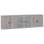 Sideboards 3 pieces plywood gray Sonoma by vidaXL, Sideboards - Ref: Foro24-3185405, Price: 250,45 €, Discount: %