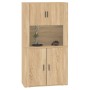 Aparador alto madera contrachapada color roble de vidaXL, Aparadores - Ref: Foro24-3185354, Precio: 168,29 €, Descuento: %