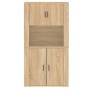 Tall oak-colored plywood sideboard by vidaXL, Sideboards - Ref: Foro24-3185354, Price: 162,62 €, Discount: %