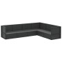 Set muebles de jardín 6 piezas y cojines ratán sintético negro de vidaXL, Conjuntos de jardín - Ref: Foro24-3187131, Precio: ...