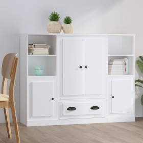 Tall sideboards 3 pieces white plywood by vidaXL, Sideboards - Ref: Foro24-3185319, Price: 212,99 €, Discount: %