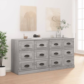 Sideboards 2 pieces Sonoma gray plywood by vidaXL, Sideboards - Ref: Foro24-3185285, Price: 224,99 €, Discount: %