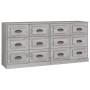 Aparadores 2 piezas madera contrachapada gris Sonoma de vidaXL, Aparadores - Ref: Foro24-3185285, Precio: 224,04 €, Descuento: %