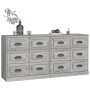 Aparadores 2 piezas madera contrachapada gris Sonoma de vidaXL, Aparadores - Ref: Foro24-3185285, Precio: 224,04 €, Descuento: %