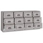 Aparadores 2 piezas madera contrachapada gris Sonoma de vidaXL, Aparadores - Ref: Foro24-3185285, Precio: 224,04 €, Descuento: %