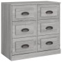 Aparadores 2 piezas madera contrachapada gris Sonoma de vidaXL, Aparadores - Ref: Foro24-3185285, Precio: 224,04 €, Descuento: %