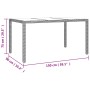 Beige rattan garden table and tempered glass surface by vidaXL, Garden tables - Ref: Foro24-319553, Price: 104,91 €, Discount: %