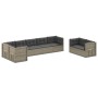 Set de muebles de jardín 8 pzas y cojines ratán sintético gris de vidaXL, Conjuntos de jardín - Ref: Foro24-3187227, Precio: ...