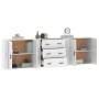 Sideboards 3 Einheiten aus glänzend weißem Sperrholz von vidaXL, Sideboards - Ref: Foro24-3185401, Preis: 279,69 €, Rabatt: %