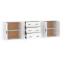 Sideboards 3 Einheiten aus glänzend weißem Sperrholz von vidaXL, Sideboards - Ref: Foro24-3185401, Preis: 279,69 €, Rabatt: %