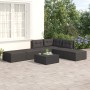 6-teiliges Gartenmöbel-Set und schwarze Kissen aus synthetischem Rattan von vidaXL, Gartensets - Ref: Foro24-3187116, Preis: ...