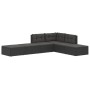 Set muebles de jardín 6 piezas y cojines ratán sintético negro de vidaXL, Conjuntos de jardín - Ref: Foro24-3187116, Precio: ...