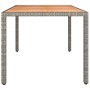 Mesa de jardín ratán PE gris y superficie madera maciza acacia de vidaXL, Mesas de jardín - Ref: Foro24-319552, Precio: 145,5...