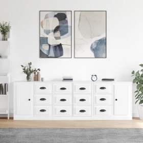 Sideboards 3 pieces white plywood by vidaXL, Sideboards - Ref: Foro24-3185287, Price: 259,99 €, Discount: %