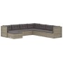 Set de muebles de jardín 8 pzas y cojines ratán sintético gris de vidaXL, Conjuntos de jardín - Ref: Foro24-3187207, Precio: ...