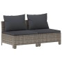 Set de muebles de jardín 6 pzas y cojines ratán sintético gris de vidaXL, Conjuntos de jardín - Ref: Foro24-3187276, Precio: ...