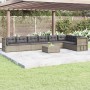 8-piece garden furniture set and gray synthetic rattan cushions by vidaXL, Garden sets - Ref: Foro24-3187228, Price: 738,99 €...