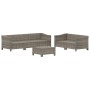 Set de muebles de jardín 6 pzas y cojines ratán sintético gris de vidaXL, Conjuntos de jardín - Ref: Foro24-3187265, Precio: ...