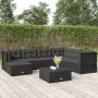 7-piece garden furniture set with black synthetic rattan cushions by vidaXL, Garden sets - Ref: Foro24-3187132, Price: 587,24...