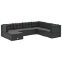 Set de muebles de jardín y cojines 7 pzas ratán sintético negro de vidaXL, Conjuntos de jardín - Ref: Foro24-3187132, Precio:...