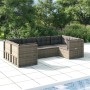 6-teiliges Gartenmöbel-Set und graue synthetische Rattankissen von vidaXL, Gartensets - Ref: Foro24-3187246, Preis: 441,35 €,...