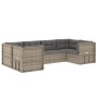 6-teiliges Gartenmöbel-Set und graue synthetische Rattankissen von vidaXL, Gartensets - Ref: Foro24-3187246, Preis: 441,35 €,...