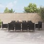 Set de comedor jardín 11 pzas con cojines ratán sintético negro de vidaXL, Conjuntos de jardín - Ref: Foro24-3187331, Precio:...