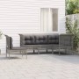 5-teiliges Gartenmöbel-Set und graue synthetische Rattankissen von vidaXL, Gartensets - Ref: Foro24-3187522, Preis: 320,99 €,...