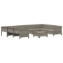 Set de muebles de jardín 10 pzas y cojines ratán sintético gris de vidaXL, Conjuntos de jardín - Ref: Foro24-3187305, Precio:...