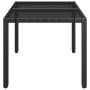 Garden table glass surface PE rattan black 90x90x75 cm by vidaXL, Garden tables - Ref: Foro24-319895, Price: 100,27 €, Discou...