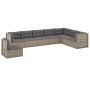 Set de muebles de jardín 8 pzas y cojines ratán sintético gris de vidaXL, Conjuntos de jardín - Ref: Foro24-3187220, Precio: ...