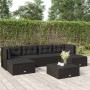 6-teiliges Gartenmöbel-Set und Kissen Kunstrattan schwarz von vidaXL, Gartensets - Ref: Foro24-3187151, Preis: 467,91 €, Raba...