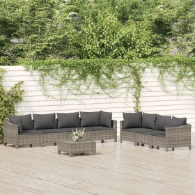 8-teiliges Gartenmöbel-Set und graue synthetische Rattankissen von vidaXL, Gartensets - Ref: Foro24-3187267, Preis: 590,65 €,...