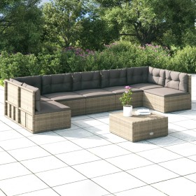 6-piece garden furniture set and gray synthetic rattan cushions by vidaXL, Garden sets - Ref: Foro24-3187238, Price: 506,99 €...