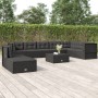 9-teiliges Gartenmöbel-Set und schwarze synthetische Rattankissen von vidaXL, Gartensets - Ref: Foro24-3187138, Preis: 737,50...