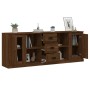 Sideboards 3 Stück Eichenbraunes Sperrholz von vidaXL, Sideboards - Ref: Foro24-3185262, Preis: 170,99 €, Rabatt: %