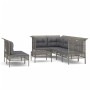 Set de muebles de jardín 8 pzas y cojines ratán sintético gris de vidaXL, Conjuntos de jardín - Ref: Foro24-3187539, Precio: ...