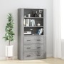 Tall gray Sonoma plywood sideboard by vidaXL, Sideboards - Ref: Foro24-3185397, Price: 147,46 €, Discount: %