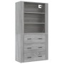 Aparador alto de madera contrachapada gris Sonoma de vidaXL, Aparadores - Ref: Foro24-3185397, Precio: 149,81 €, Descuento: %