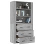 Aparador alto de madera contrachapada gris Sonoma de vidaXL, Aparadores - Ref: Foro24-3185397, Precio: 149,81 €, Descuento: %