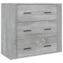 Aparador alto de madera contrachapada gris Sonoma de vidaXL, Aparadores - Ref: Foro24-3185397, Precio: 149,81 €, Descuento: %