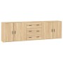 Sideboards 3 pieces sonoma oak plywood by vidaXL, Sideboards - Ref: Foro24-3185402, Price: 246,01 €, Discount: %