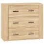 Sideboards 3 pieces sonoma oak plywood by vidaXL, Sideboards - Ref: Foro24-3185402, Price: 246,01 €, Discount: %