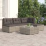 4-teiliges Gartenmöbel-Set und graue synthetische Rattankissen von vidaXL, Gartensets - Ref: Foro24-3187189, Preis: 350,98 €,...