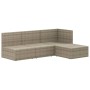 Set de muebles de jardín 4 pzas y cojines ratán sintético gris de vidaXL, Conjuntos de jardín - Ref: Foro24-3187189, Precio: ...